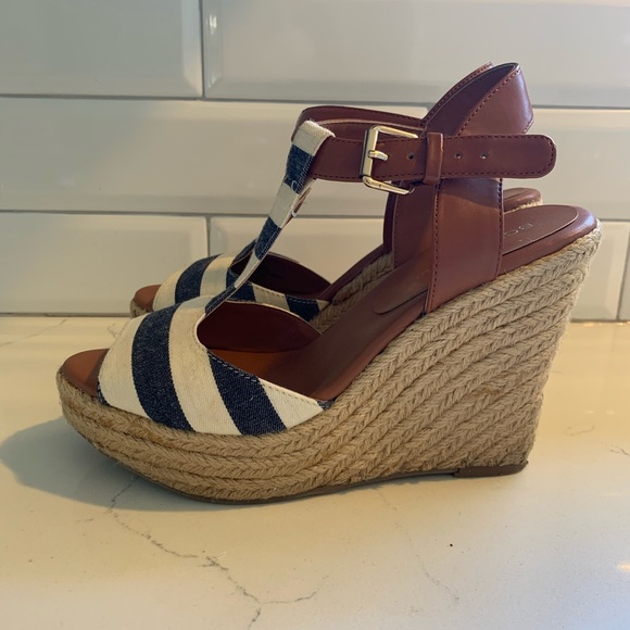 BCBGeneration espadrille canvas striped wedges 7 - Picture 3 of 9